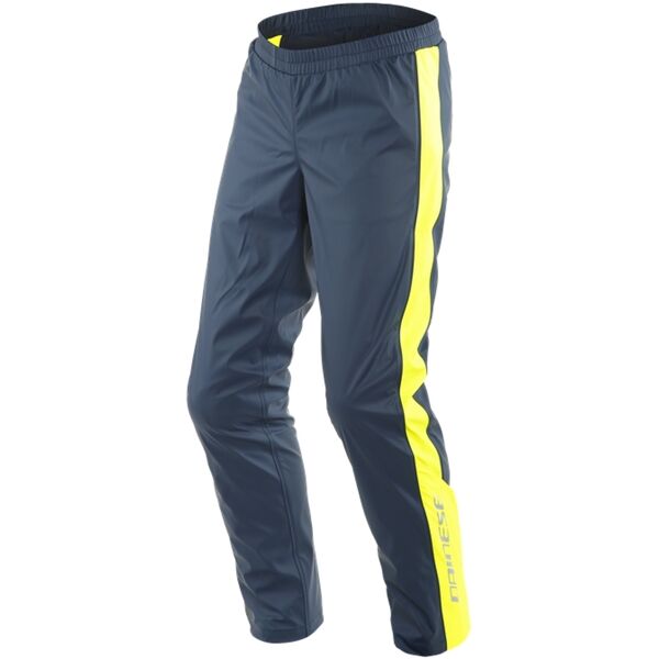 dainese storm 2 pantaloni da pioggia motociclistica blu giallo l