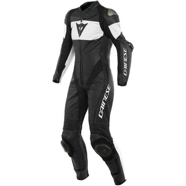 dainese imatra abito in pelle da motociclista one piece perforated ladies nero bianco 44