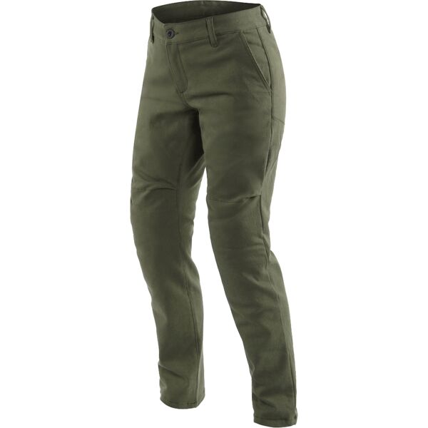 dainese chinos pantaloni tessili per moto da donna verde 28