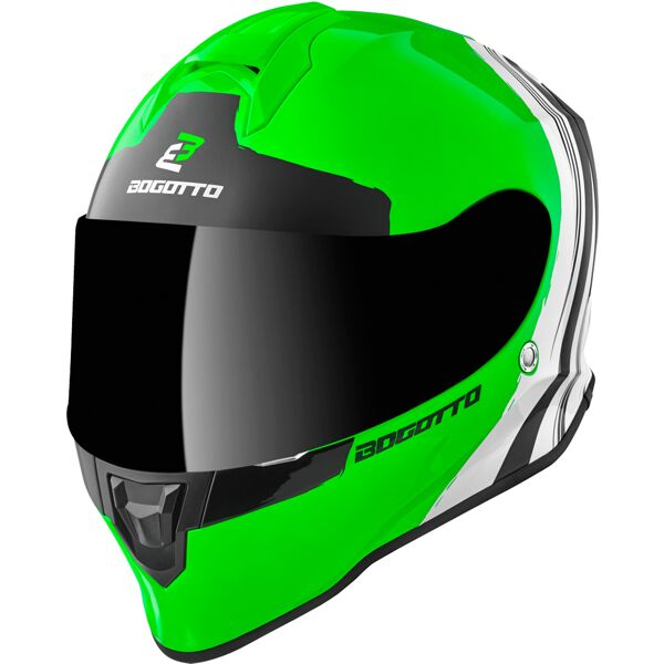 bogotto v151 wild-ride casco nero bianco verde m