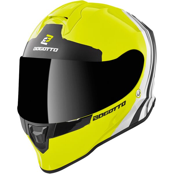 bogotto v151 wild-ride casco nero bianco giallo m