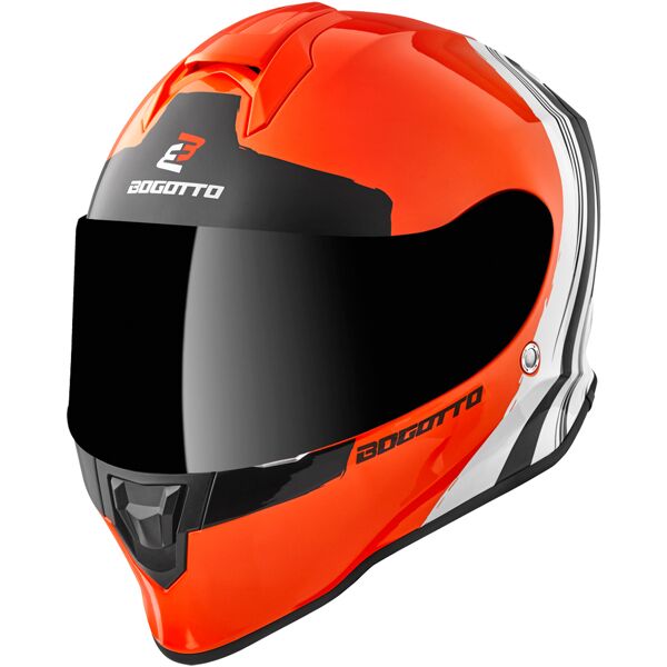 bogotto v151 wild-ride casco nero bianco arancione m