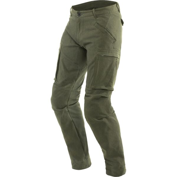 dainese combat pantaloni in tessuto motociclistica verde 29