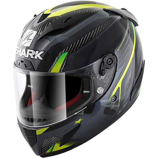 shark race-r carbon pro aspy casco carbone giallo m