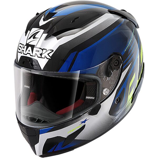 shark race-r pro aspy casco nero blu l