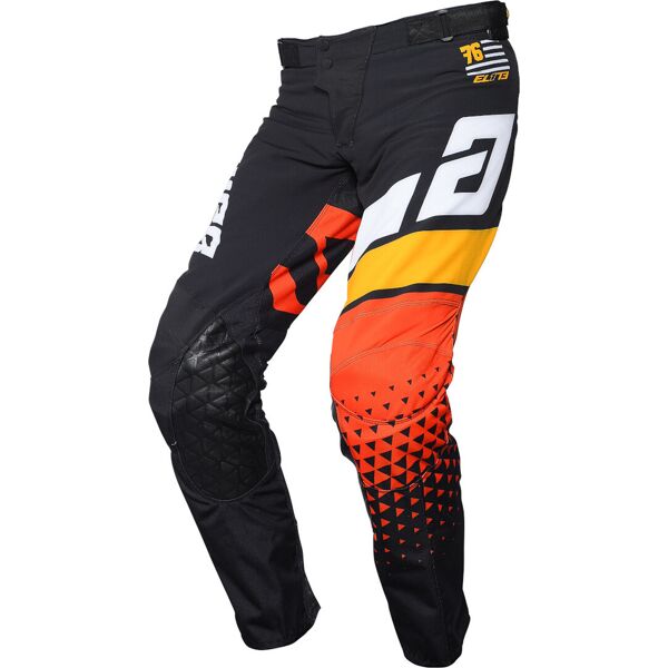 answer racing answer elite korza pantaloni motocross nero rosso 30