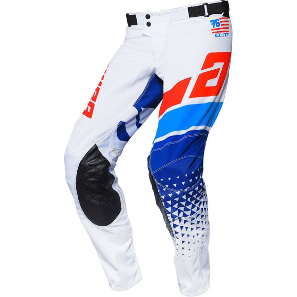 answer racing answer elite korza pantaloni motocross bianco blu 30