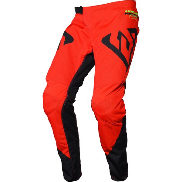 answer racing answer syncron pro glow pantaloni motocross nero rosso 30