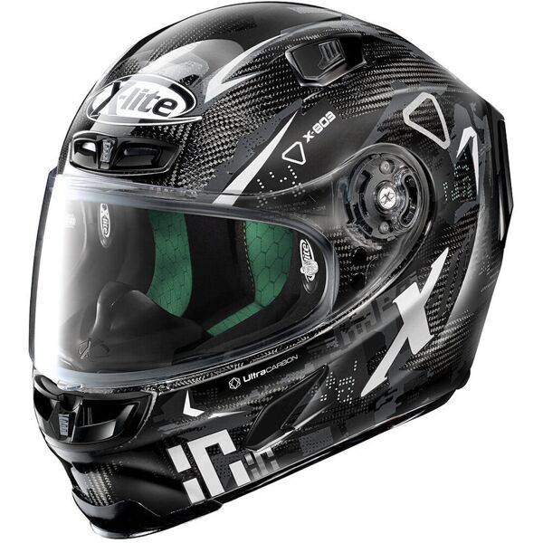 nolan x-lite x-803 ultra carbon darko casco nero bianco 2xl