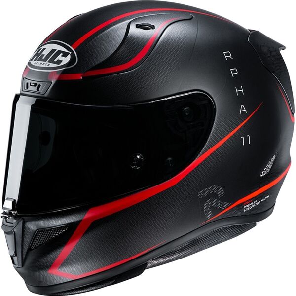 hjc rpha 11 jarban casco nero rosso 2xs