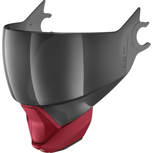 shark evojet set di tende visor e chin grigio rosso unica taglia