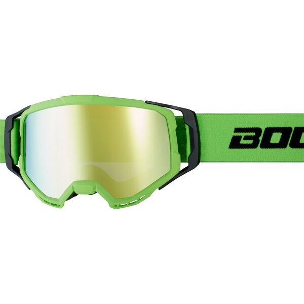bogotto b-1 occhiali da motocross nero verde unica taglia