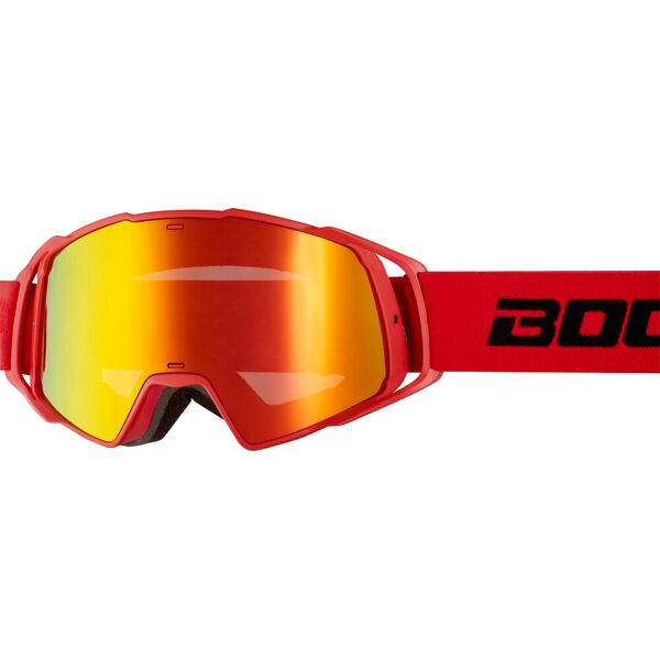 bogotto b-faster occhiali da motocross nero rosso unica taglia