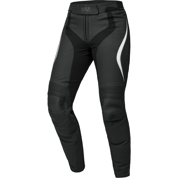 ixs rs-600 1.0 pantaloni donna in pelle moto nero bianco 40