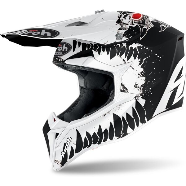 airoh wraap beast youth casco motocross giovanile nero bianco 2xs