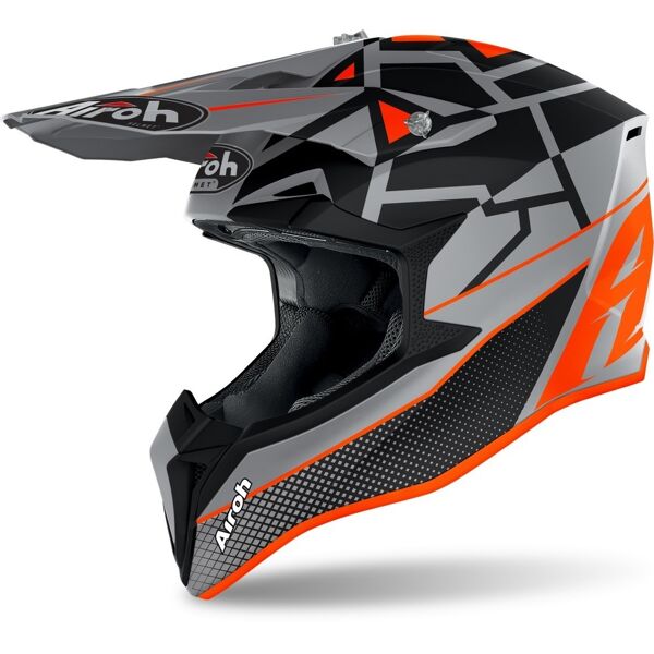 airoh wraap mood youth casco motocross giovanile arancione 2xs