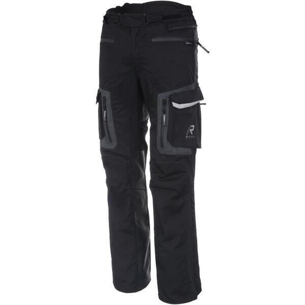 rukka rimo-r pantaloni tessili moto nero grigio 60