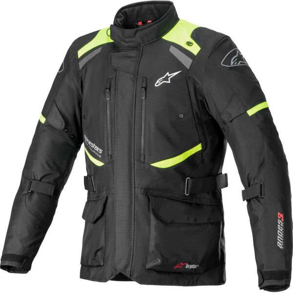 alpinestars andes v3 drystar giacca tessile moto nero giallo 2xl