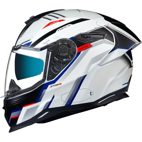 nexx sx.100r gridline casco bianco rosso blu 2xl