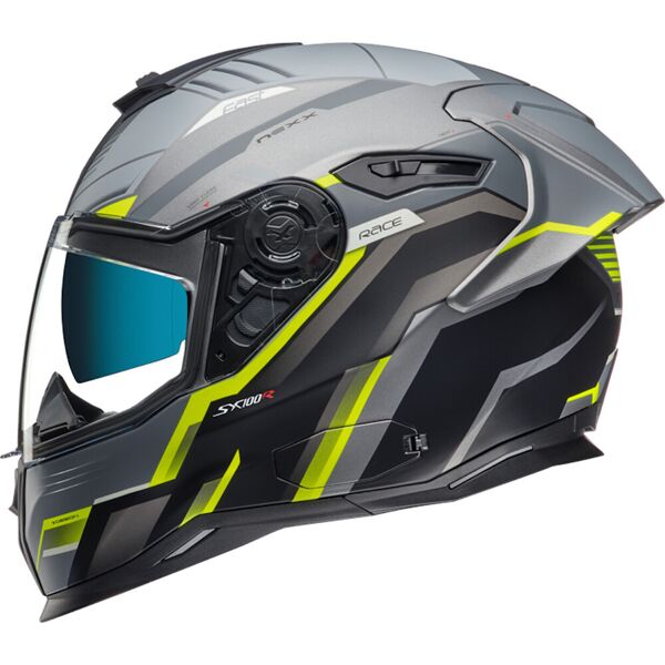 nexx sx.100r gridline casco grigio giallo 2xl