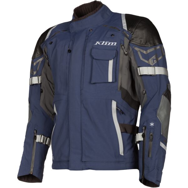 klim kodiak giacca tessile moto grigio blu 26