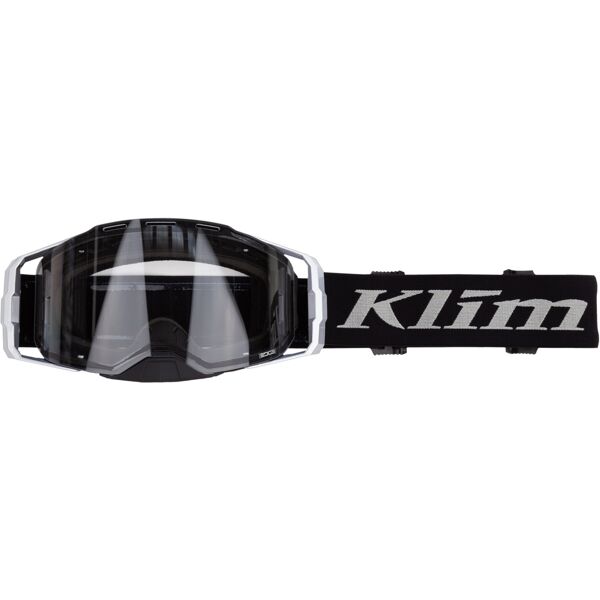 klim edge occhiali da motocross argento unica taglia