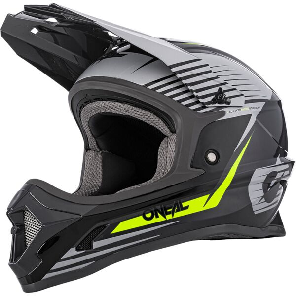 oneal 1series stream v21 casco motocross giovanile grigio giallo s