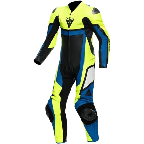 dainese gen-z abito in pelle perforata monopezza per bambini blu giallo m 164