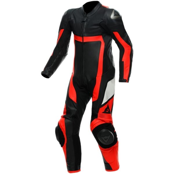 dainese gen-z abito in pelle perforata monopezza per bambini nero rosso s m 158