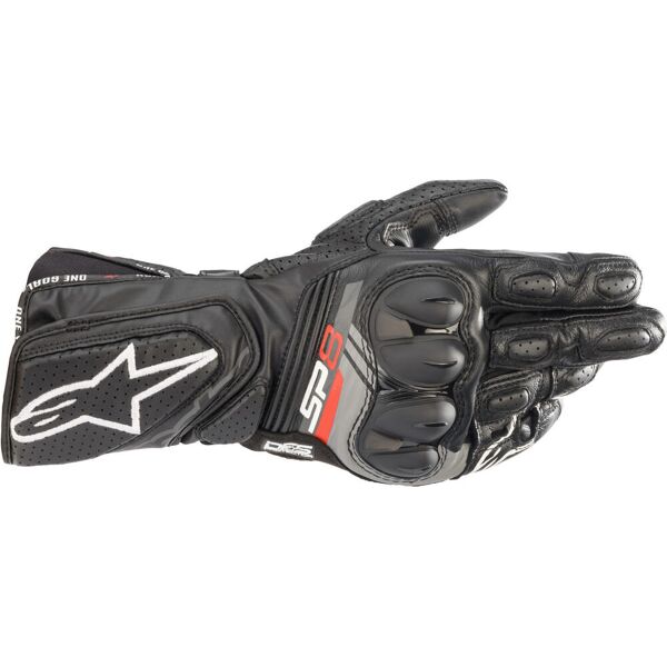 alpinestars sp-8 v3 guanti da moto nero bianco l