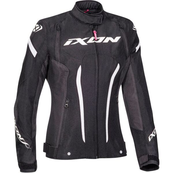 ixon striker giacca tessile da moto da donna impermeabile nero bianco s