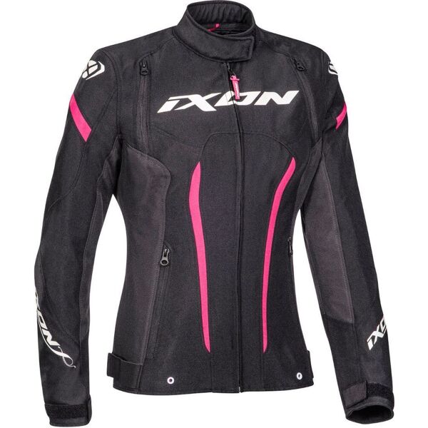 ixon striker giacca tessile da moto da donna impermeabile nero rosa m