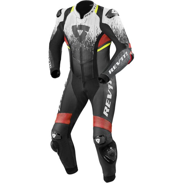 revit quantum 2 abito monopezza in pelle moto bianco rosso 54