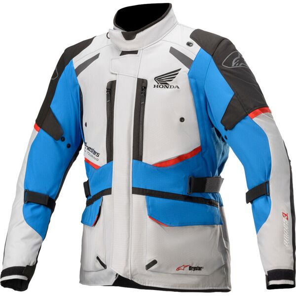 alpinestars honda andes v3 drystar giacca tessile moto grigio blu m
