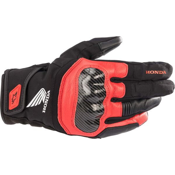 alpinestars honda smx z drystar guanti da moto nero rosso s