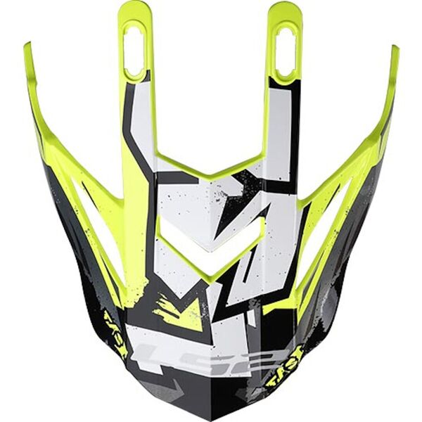 ls2 mx437 fast evo picco del casco grigio giallo unica taglia