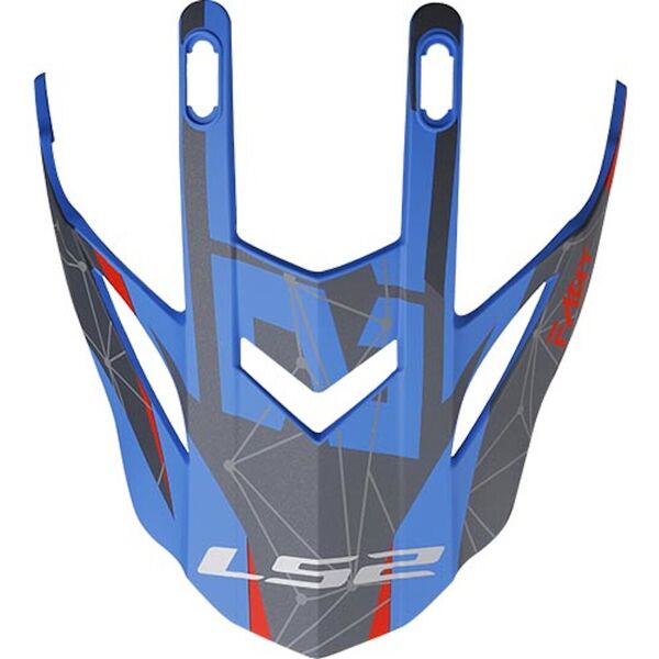 ls2 mx437 fast evo picco del casco grigio blu unica taglia