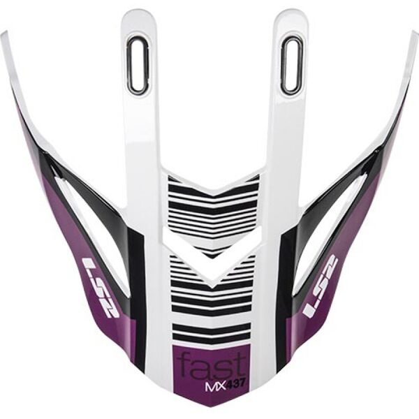 ls2 mx437 fast evo picco del casco bianco porpora unica taglia