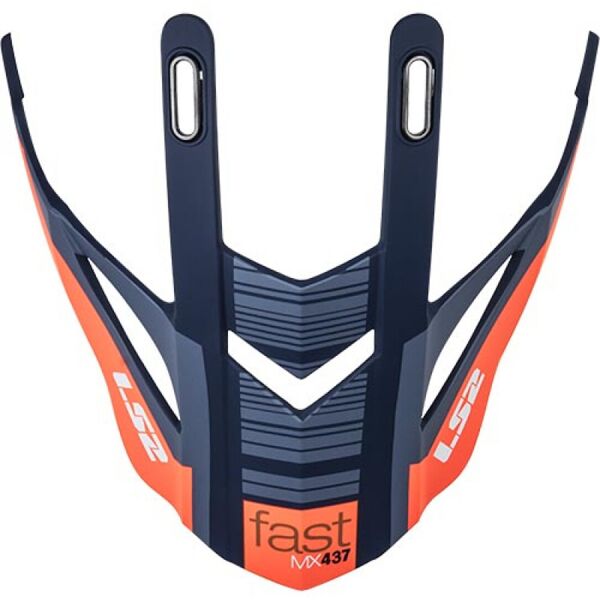 ls2 mx437 fast evo picco del casco blu arancione unica taglia