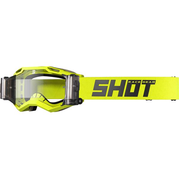 shot iris 2.0 solid roll-off occhiali da motocross trasparente unica taglia