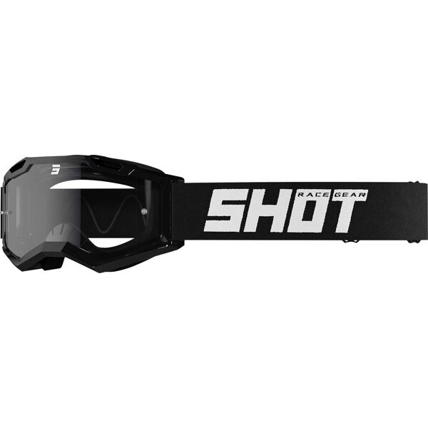 shot assault 2.0 solid occhiali da motocross nero unica taglia