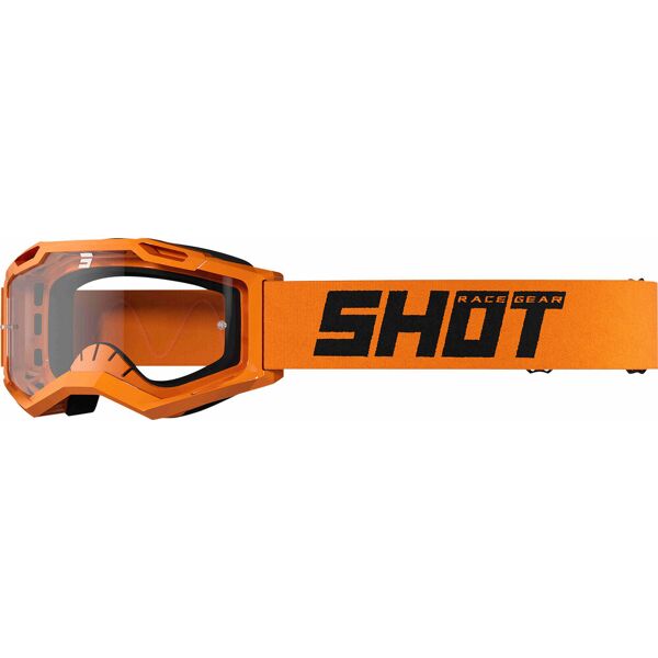 shot assault 2.0 solid occhiali da motocross arancione unica taglia