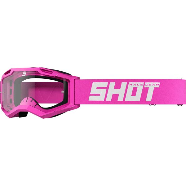 shot assault 2.0 solid occhiali da motocross rosa unica taglia