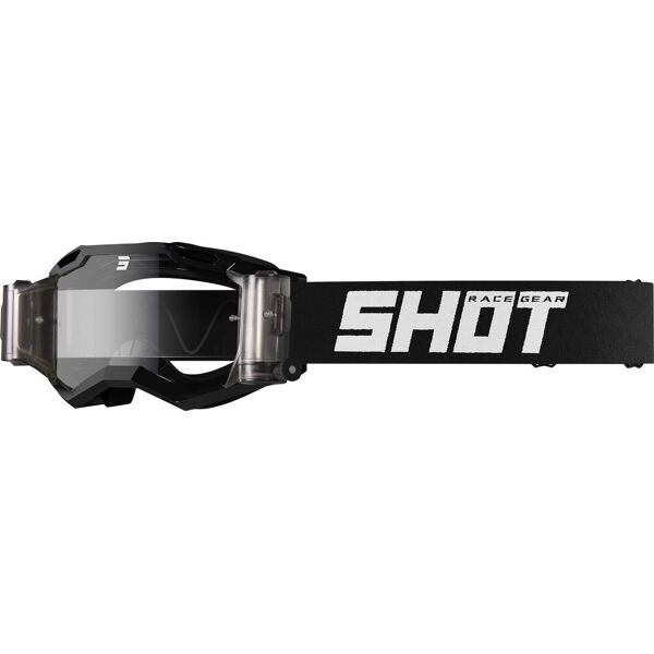 shot assault 2.0 solid roll-off occhiali da motocross nero unica taglia