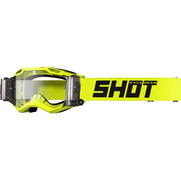 shot assault 2.0 solid roll-off occhiali da motocross giallo unica taglia