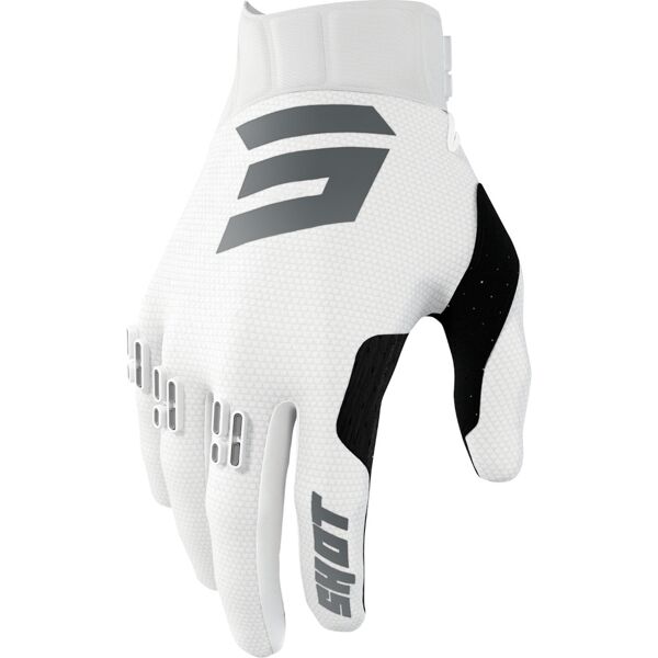 shot aerolite prime guanti da motocross nero bianco 3xl