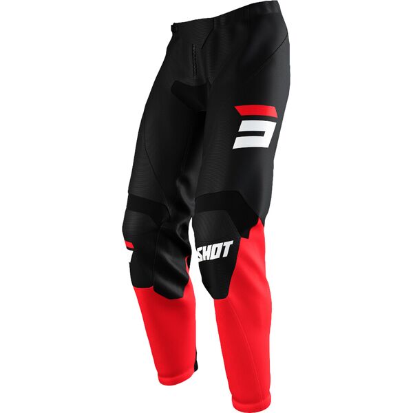 shot draw burst pantaloni motocross nero rosso 28