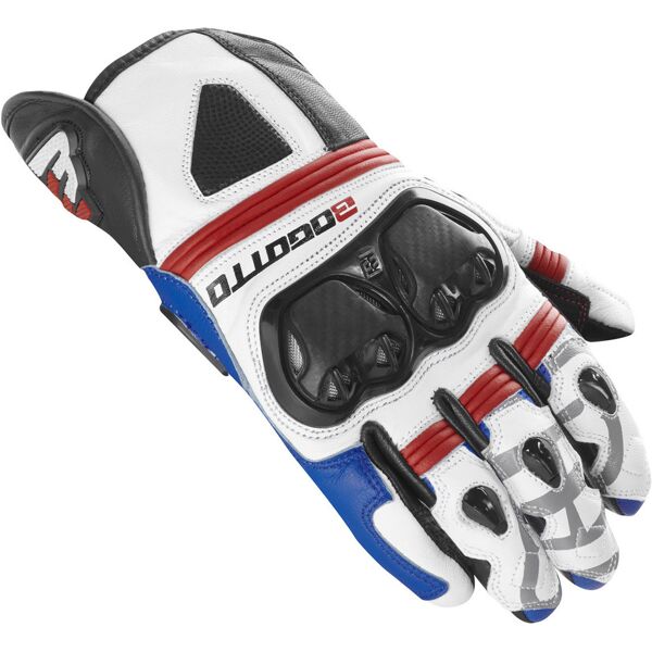 bogotto grand champ guanti da moto bianco rosso blu 3xl