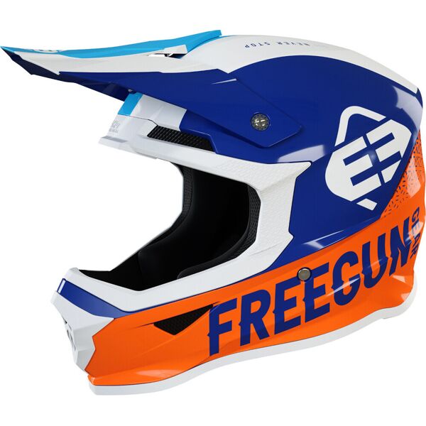 freegun xp4 attack casco motocross blu arancione m