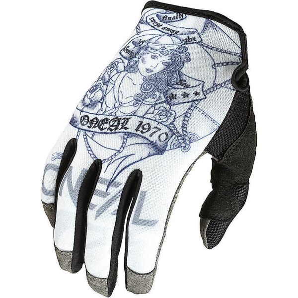 oneal mayhem sailor v.22 guanti da motocross grigio bianco m